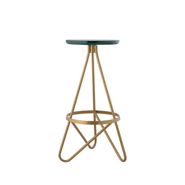 Spiroa 30" Modern Industrial Metal Backless Circular Bar Stool - JONATHAN Y